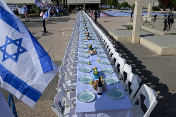 Empty Shabbat tables symbolize Israelis held hostage in Gaza