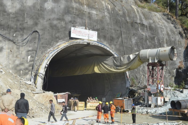 Indian officials share video of workers trapped in collapsed tunnel