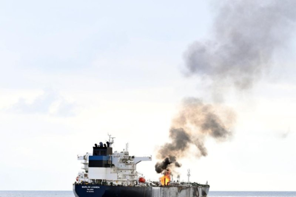 Crews safe, fire extinguished on British oil tanker after Houthi rebel attack