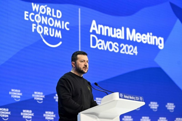 Zelensky calls for World Economic Forum to stand up to Putin, Russia