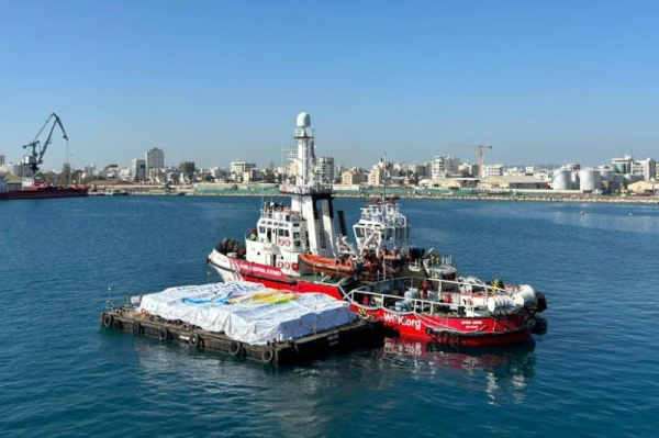 Charity ship carrying 200 tons of aid departs Cyprus for Gaza
