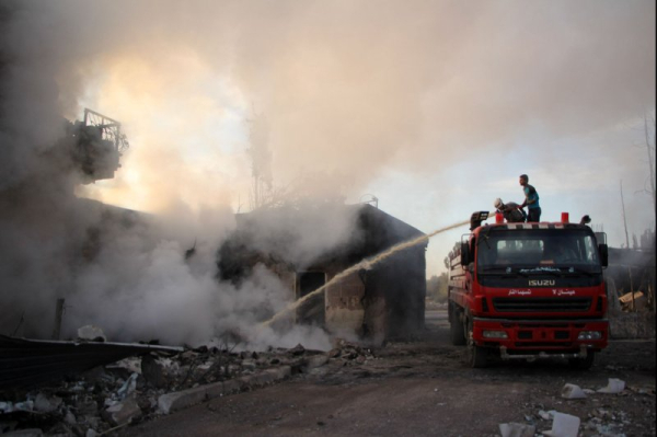 Israeli airstrikes targeting Hezbollah in northern Syria kill 36 government troops, say monitors