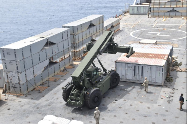 U.S. anchors floating causeway to Gaza shore; aid deliveries expected within days