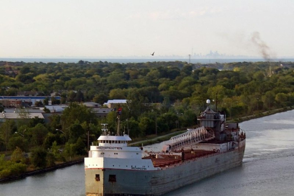 Freighter taking on water after underwater collision on Lake Superior