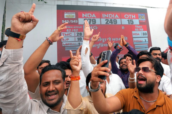 India's ruling BJP-led coalition set to win third term but with sharply reduced majority