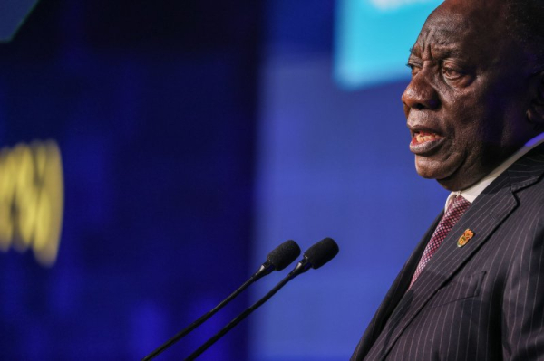 South African President Cyril Ramaphosa announces ANC-led coalition government