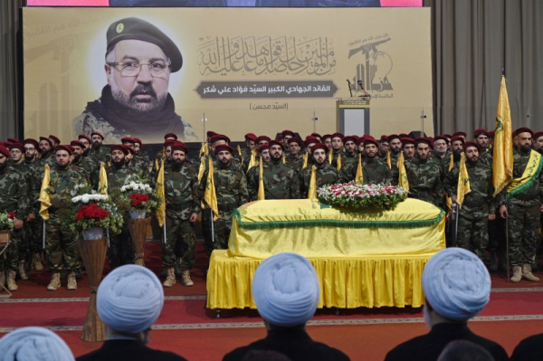 Hezbollah leader vows retaliation against Israel at funeral of slain commander
