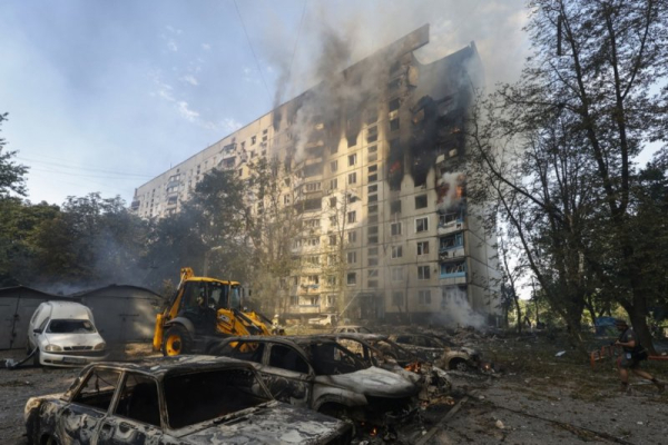 One person dead, dozens injured in Russian attack on Kharkiv apartments