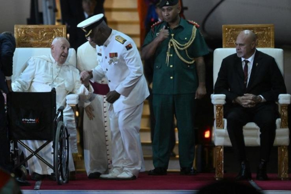 Pope Francis arrives in Papua New Guinea, first papal visit in nearly 30 years