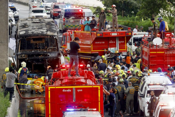 As many as 25 children, teachers feared killed in Thai school bus blaze As many as 25 children, teachers feared killed in Thai school bus blaze