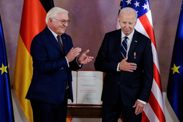 Biden meets with German leaders, urges sustained resolve for Ukraine support