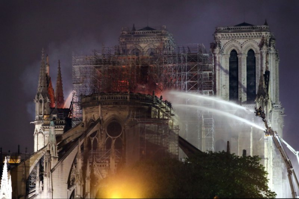 French President Macron visits Notre Dame as fire-ravaged cathedral readies to reopen