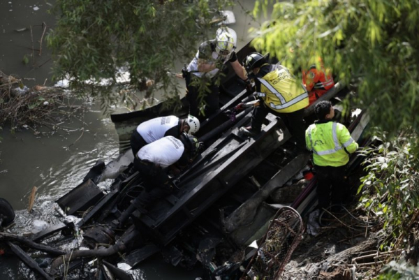 Bus plunges into ravine in Guatemala, killing at least 54