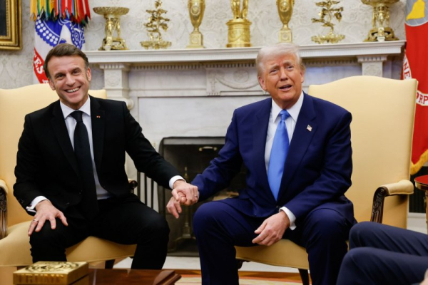 Macron meets with Trump as first European leader to visit White House in president's second term