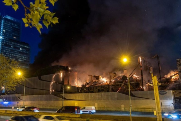 Large fire in Paris sends black smoke across French capital