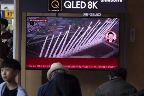 North Korea launches flurry of short-range ballistic missiles