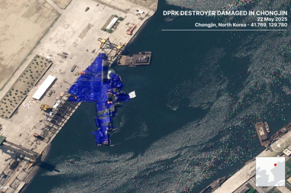 North Korea raises capsized warship after failed launch