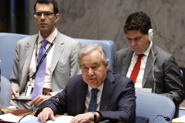 U.N. chief says Iran, Israel 'on course to chaos,' urges de-escalation