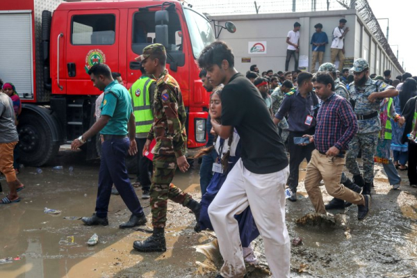 Several dead, injured as Bangladeshi military jet crashes into school