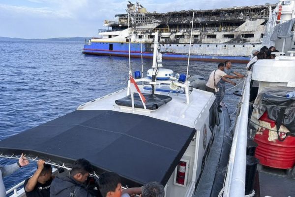 Three dead after passenger ship catches fire in Indonesian waters