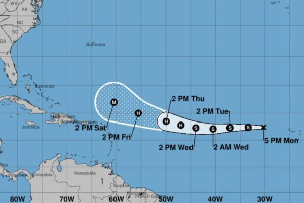 Erin forecast to become first Atlantic hurricane this year