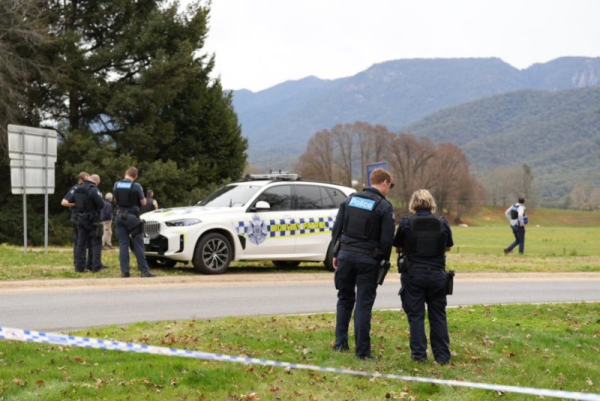 Gunman kills two officers in rural Australia, manhunt underway