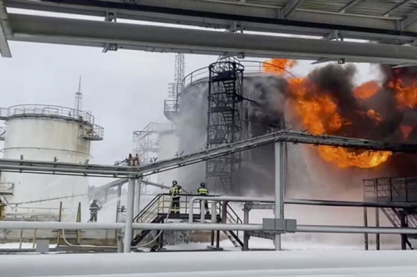 Long-range Ukrainian drones strike oil refinery deep inside Russia