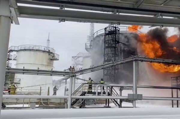 Ukrainian drones strike oil refinery in Russia's Krasnodar region Ukrainian drones strike oil refinery in Russia's Krasnodar region