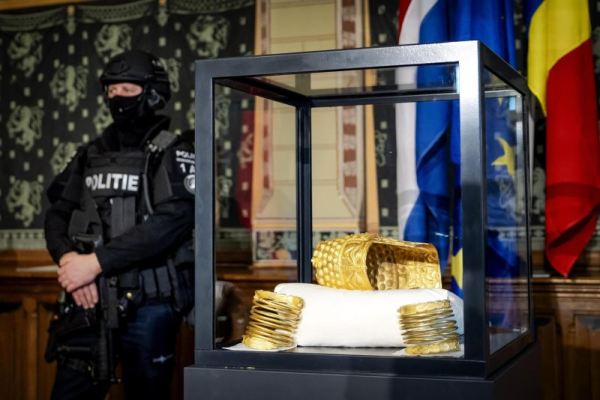 Golden helmet, bracelets recovered year after Dutch museum theft