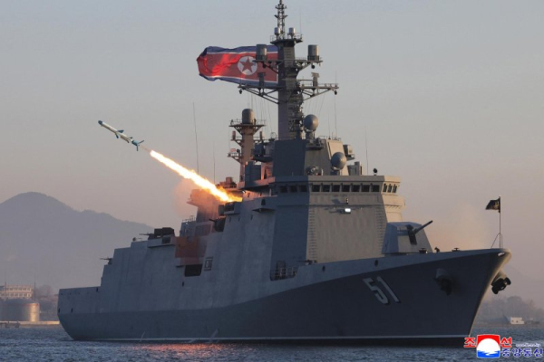 Kim Jong Un oversees cruise, anti-ship missile tests from warship