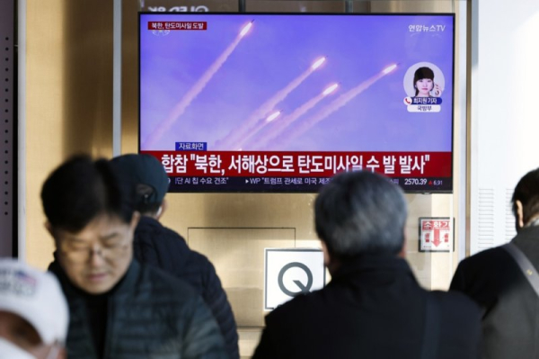 North Korea launches missiles for second day in a row, Seoul says