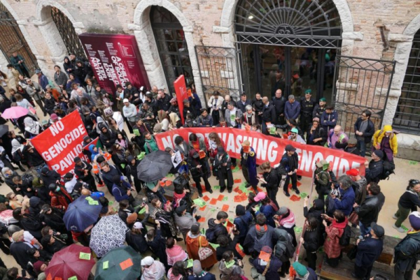 Groups protest Russia, Israeli pavilions at Venice Biennale