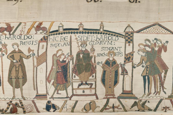 11th Century Bayeux Tapestry arrives at the British Museum from France 11th Century Bayeux Tapestry arrives at the British Museum from France