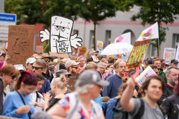 German protesters, police clash amid far-right political party meeting German protesters, police clash amid far-right political party meeting