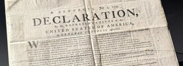 Rare printing of Declaration of Independence found in London